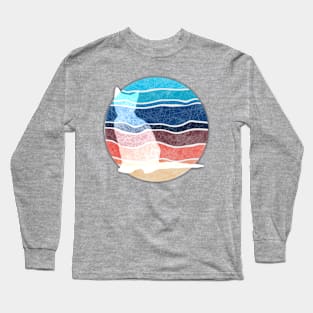 Vintage Beach Cat light Long Sleeve T-Shirt